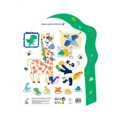Set creioane cerate pentru degete Dinozauri, +18 luni, Haku Yoka 662690