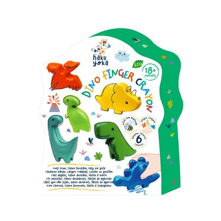 Set creioane cerate pentru degete Dinozauri, Haku Yoka, Avenir