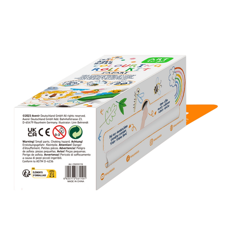 Kit rola de desenat pe numere cu 4 creioane cerate Subacvatic Safari, 2 metri, 3 ani+, Haku Yoka 662710
