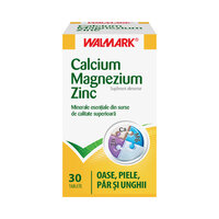 Calciu, Magneziu, Zinc, 30 tablete, Walmark