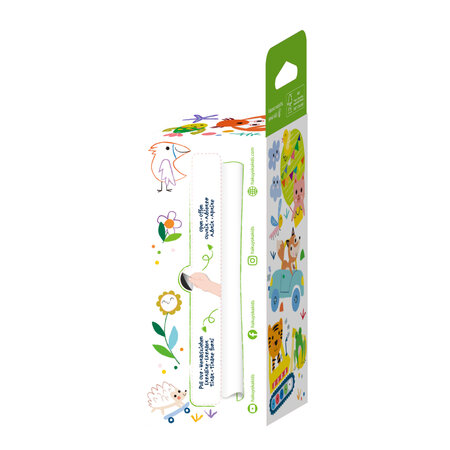 Kit rola de desenat pe numere cu 4 creioane cerate Uneste Punctele Vehicule, 2 metri, 3 ani+, Haku Yoka 662724