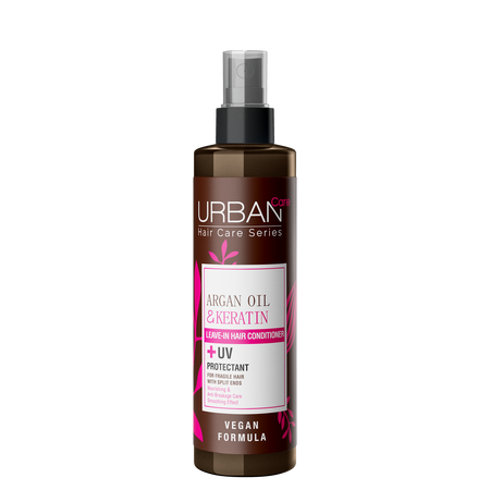 Balsam spray fara clatire cu ulei de Argan si Keratina, 200 ml, Urban Care