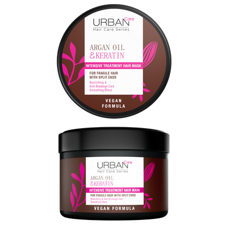 Masca intensiva pentru par cu ulei de Argan si Keratina, 230 ml, Urban Care
