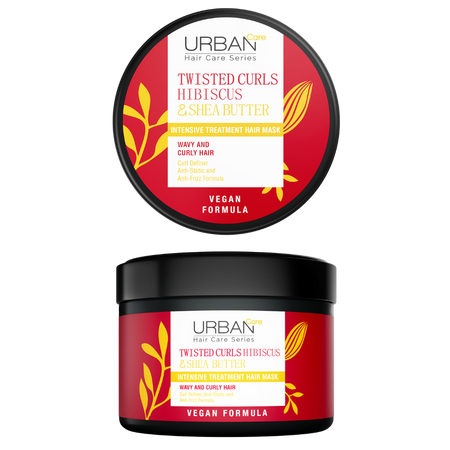 Masca intensiva pentru par cret cu Hibiscus si unt de Shea, 230 ml, Urban Care