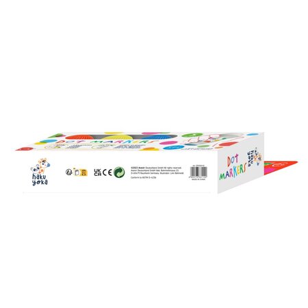 Set 5 carioci lavabile Dot Markers, 2 ani+, Haku Yoka 662776