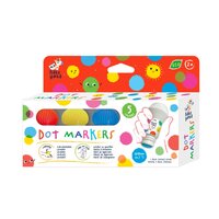 Set 5 carioci lavabile Dot Markers, 2 ani+, Haku Yoka