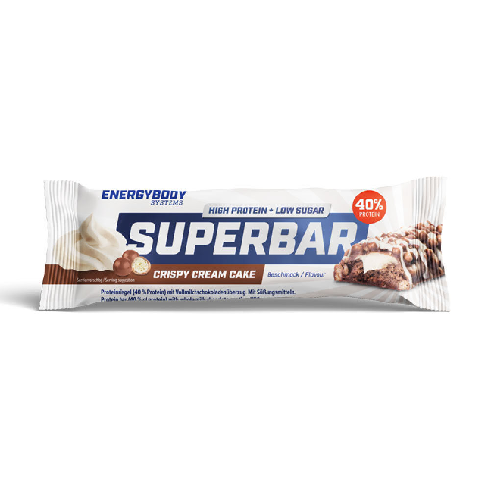 Baton proteic, Crispy Cream Cake, 50 g, Superbar