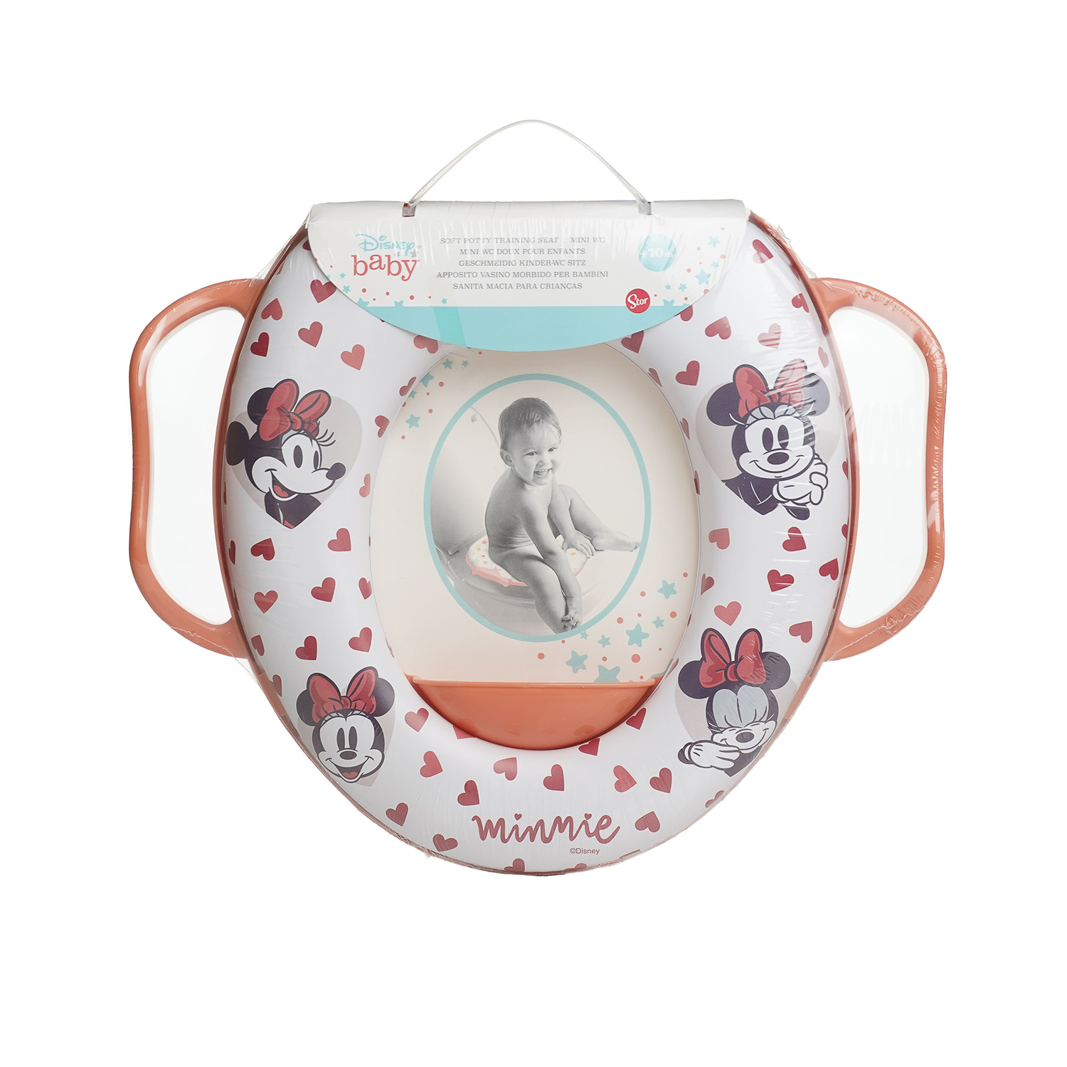 Reductorul cu manere pentru toaleta Disney Baby Minnie, +10 luni, Stor