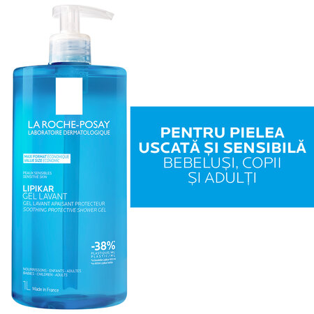 Gel de spalare Lipikar, 1 litru, La Roche Posay 662921