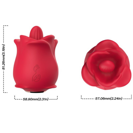 Vibrator din silicon tip Rose, 9 moduri de vibratie, Armony 663084