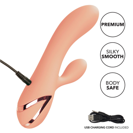 Vibrator din silicon Monterey Magic, 10 functii de vibratie, Portocaliu, California Dream 663130