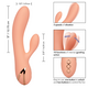 Vibrator din silicon Monterey Magic, 10 functii de vibratie, Portocaliu, California Dream 663129