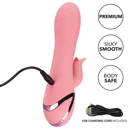 Vibrator din silicon Pasadena Player, 10 functii de vibratie, Roz, California Dream 663142