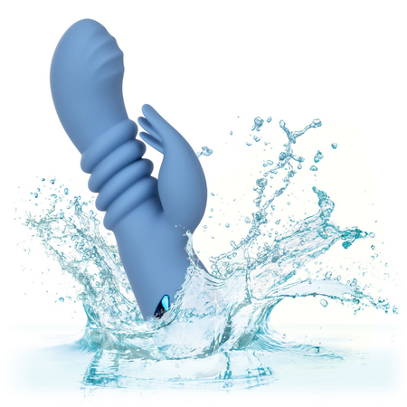 Vibrator din silicon Santa Cruz Coaster, 10 functii de vibratie, Albastru, California Dream 663151