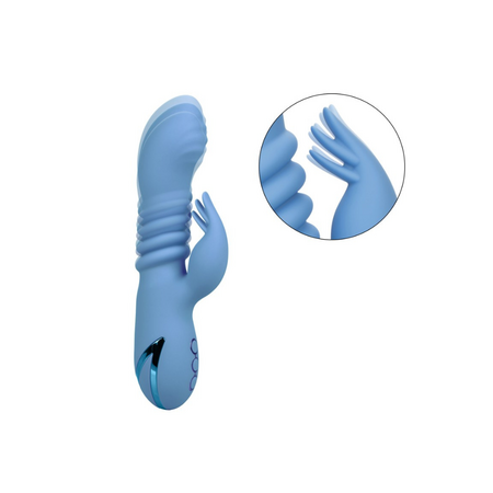 Vibrator din silicon Santa Cruz Coaster, 10 functii de vibratie, Albastru, California Dream 663154