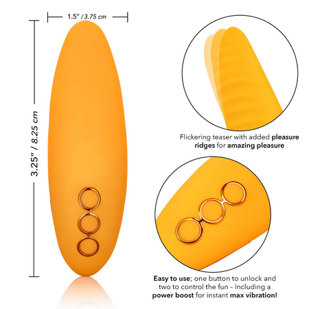Vibrator din silicon Hollywood Hottie, 10 functii de vibratie, Galben, California Dream 663164