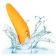 Vibrator din silicon Hollywood Hottie, 10 functii de vibratie, Galben, California Dream 663159