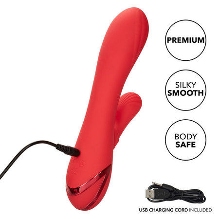 Vibrator din silicon Palisades Passion, 10 functii de vibratie, Rosu, California Dream 663171