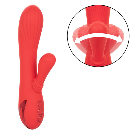Vibrator din silicon Palisades Passion, 10 functii de vibratie, Rosu, California Dream 663169