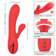Vibrator din silicon Palisades Passion, 10 functii de vibratie, Rosu, California Dream 663173