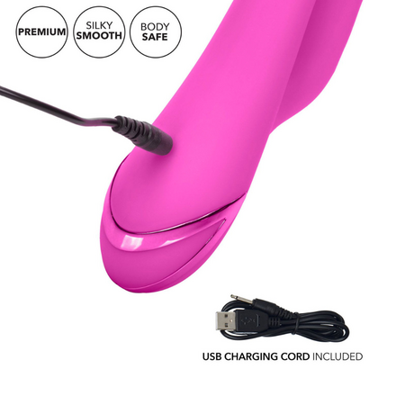 Vibrator din silicon Malibu Minx, 10 functii de vibratie, Roz, California Dream 663179