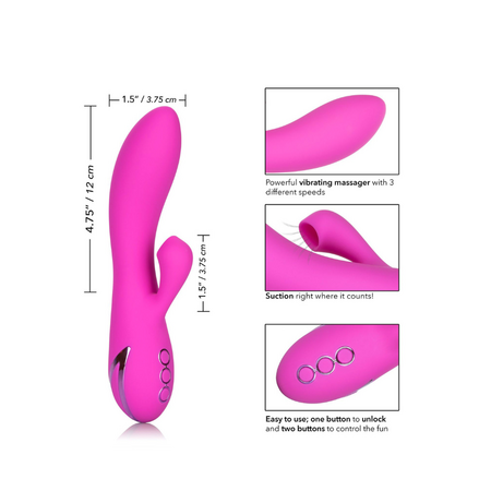Vibrator din silicon Malibu Minx, 10 functii de vibratie, Roz, California Dream 663180
