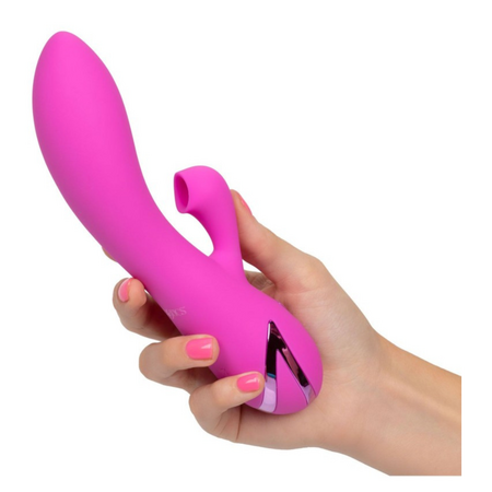 Vibrator din silicon Malibu Minx, 10 functii de vibratie, Roz, California Dream 663177
