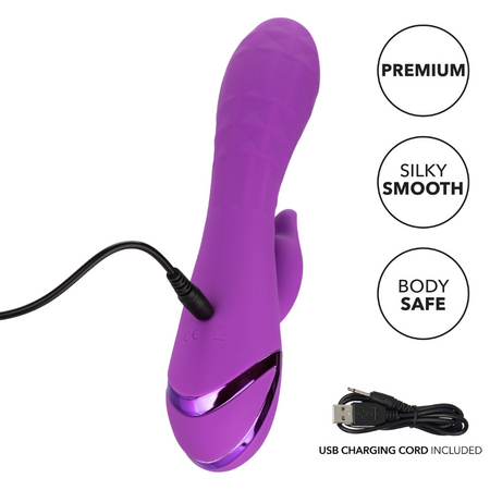 Vibrator din silicon Valley Vamp, 10 functii de vibratie, Violet, California Dream 663187