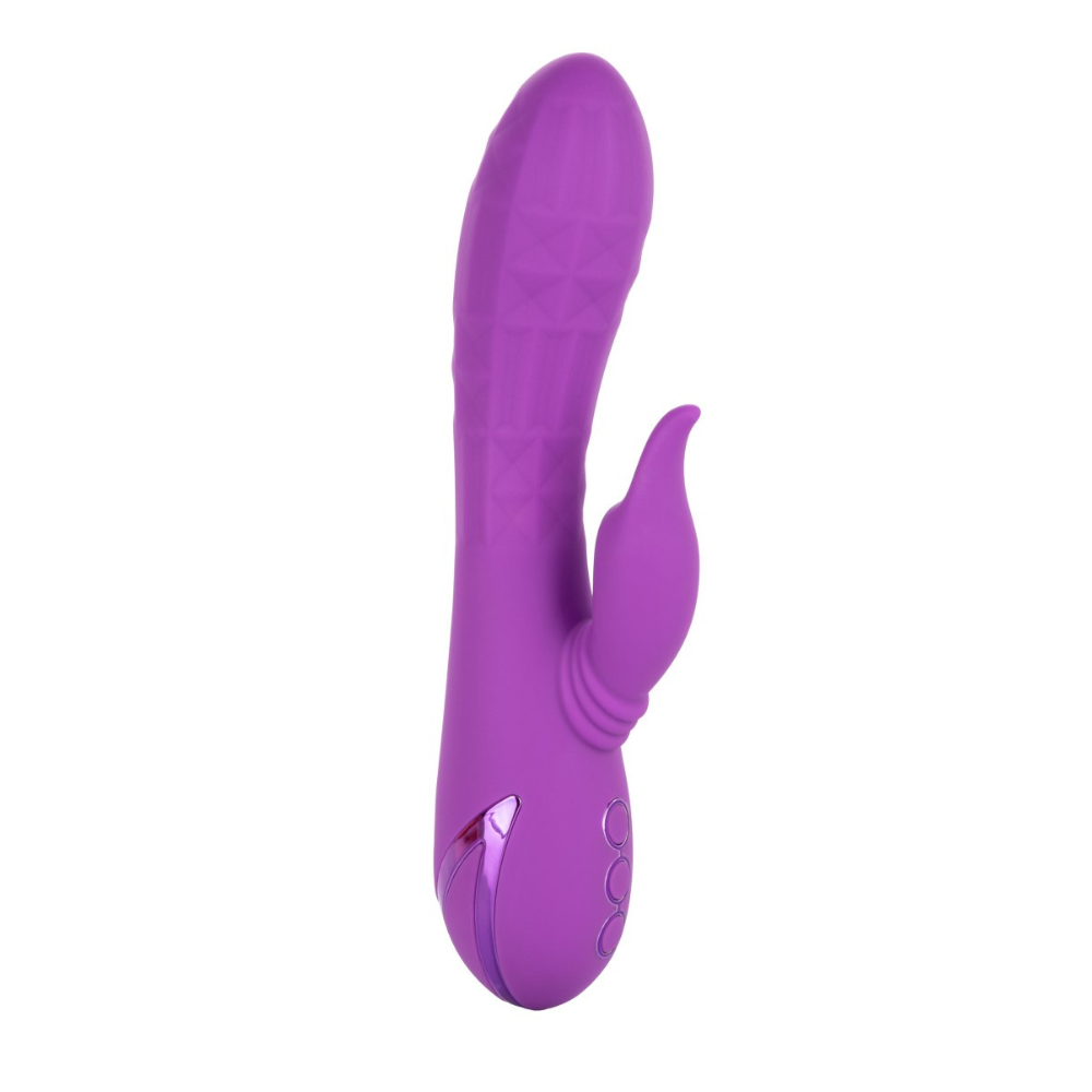 Vibrator din silicon Valley Vamp, 10 functii de vibratie, Violet, California Dream