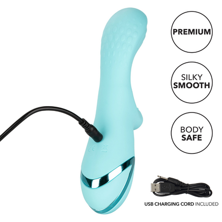 Vibrator din silicon Catalina Climaxer, 10 functii de vibratie, Bleu, California Dream 663191