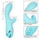 Vibrator din silicon Catalina Climaxer, 10 functii de vibratie, Bleu, California Dream 663190