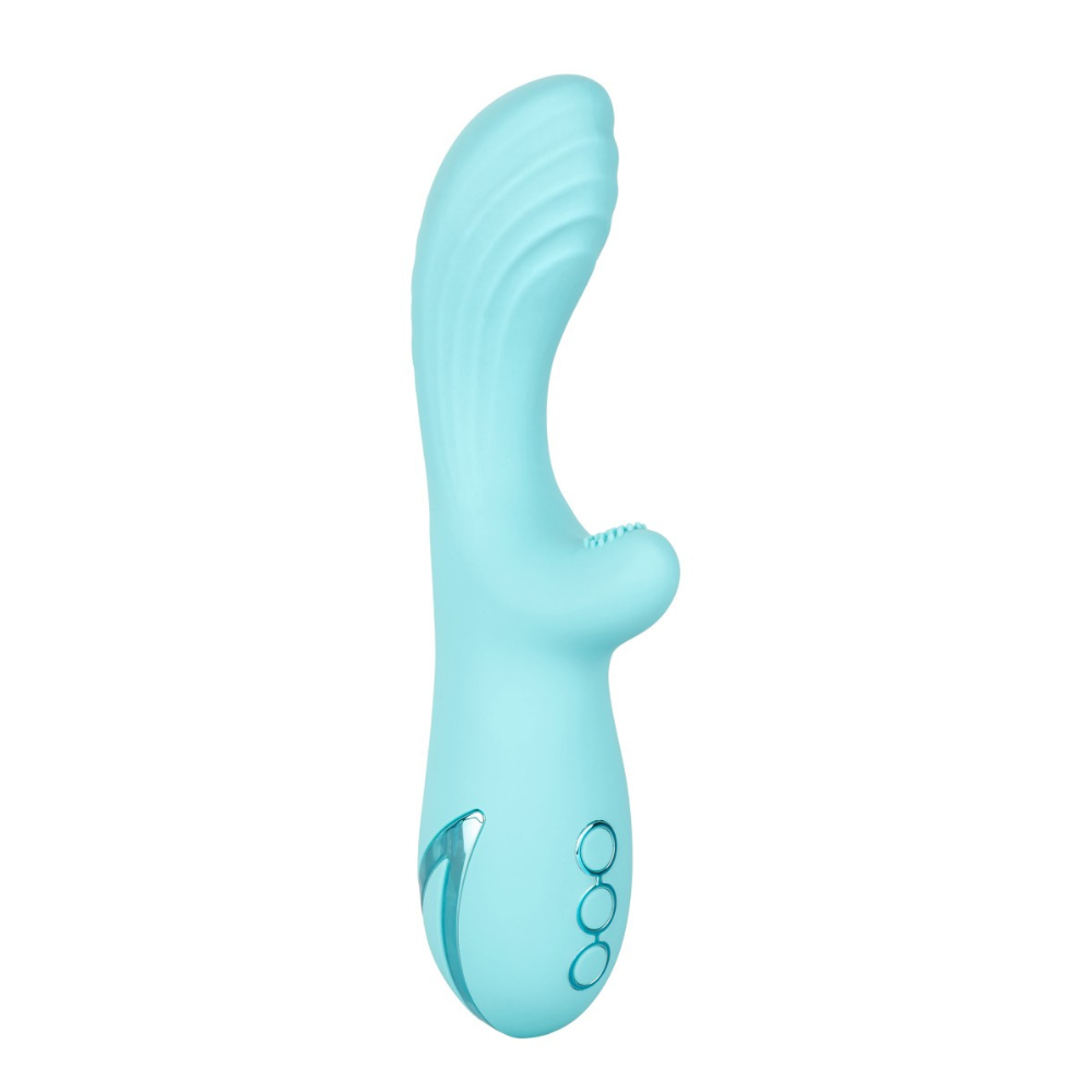 Vibrator din silicon Catalina Climaxer, 10 functii de vibratie, Bleu, California Dream