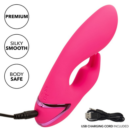 Vibrator din silicon So. Cal, 10 functii de vibratie, Roz, California Dream 663204