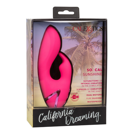 Vibrator din silicon So. Cal, 10 functii de vibratie, Roz, California Dream 663210