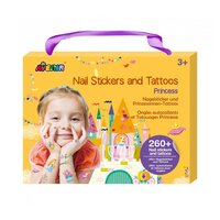 Stickere pentru unghii si tatuaje Printesa, 3 ani+, Avenir