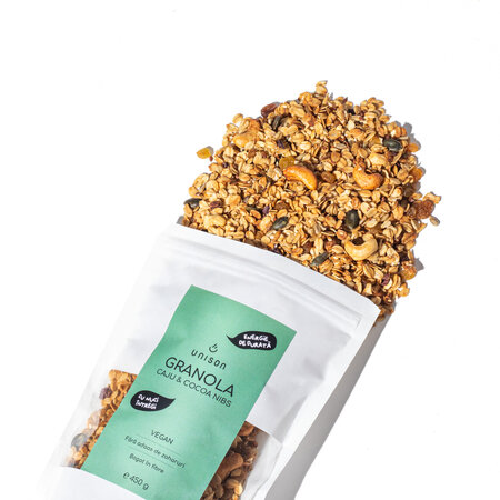 Granola cu Caju si Cocoa Nibs, 450 g, Unison 663296