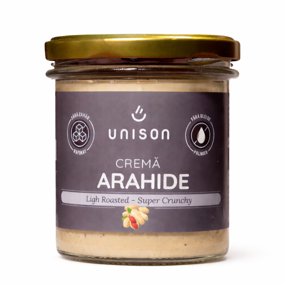 Crema de arahide Crunchy, 300 g, Unison