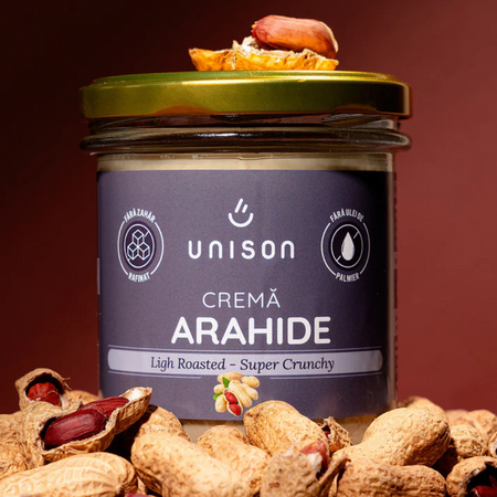 Crema de arahide Crunchy, 300 g, Unison 757390
