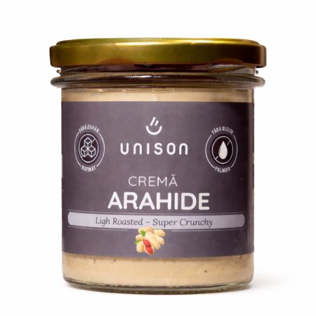 Crema de arahide Crunchy, 300 g, Unison