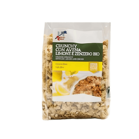 Musli Bio crocant cu ovaz, lamaie si ghimbir fara zahar, 375g, La Finestra Sul Cielo 663431