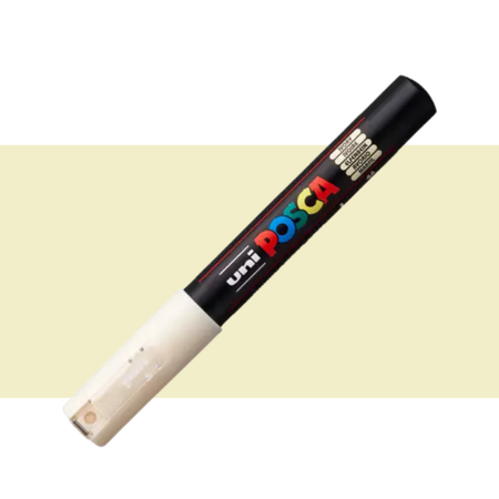 Marker pe baza de apa PC-1M Uni, 0.7 MM, Ivory, Posca 663522