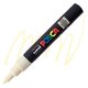 Marker pe baza de apa PC-1M Uni, 0.7 MM, Ivory, Posca 663523