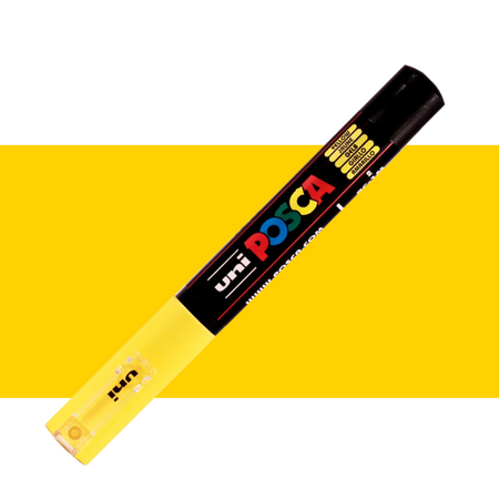 Marker pe baza de apa PC-1M Uni, 0.7 MM, Galben, Posca 663462