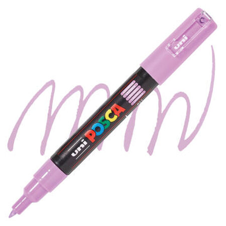 Marker pe baza de apa PC-1M Uni, 0.7 MM, Mov Lavanda, Posca 663468