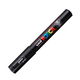 Marker pe baza de apa PC-1M Uni, 0.7 MM, Negru, Posca 663471