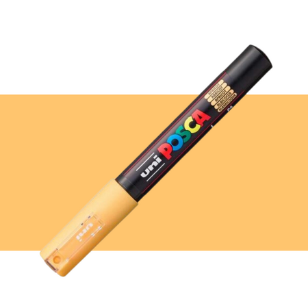 Marker pe baza de apa PC-1M Uni, 0.7 MM, Portocaliu Caisa, Posca 663477
