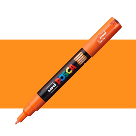 Marker pe baza de apa PC-1M Uni, 0.7 MM, Portocaliu inchis, Posca 663481