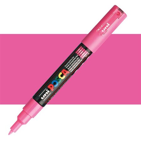 Marker pe baza de apa PC-1M Uni, 0.7 MM, Roz, Posca 663492