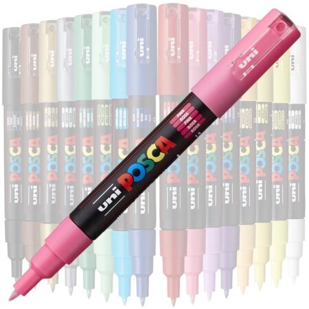 Marker pe baza de apa PC-1M Uni, 0.7 MM, Roz, Posca 663493