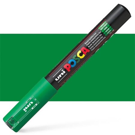 Marker pe baza de apa PC-1M Uni, 0.7 MM, Verde, Posca 663497